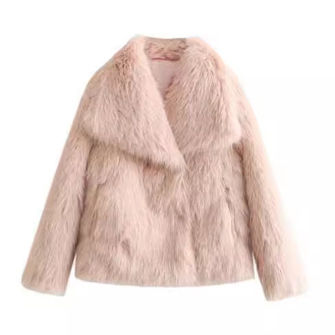 Manteau d'hiver en peluche à la mode pour femme