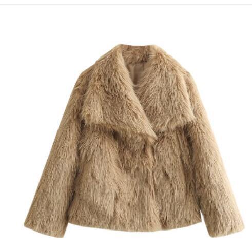 Manteau d'hiver en peluche à la mode pour femme