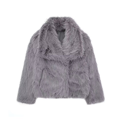 Manteau d'hiver en peluche à la mode pour femme