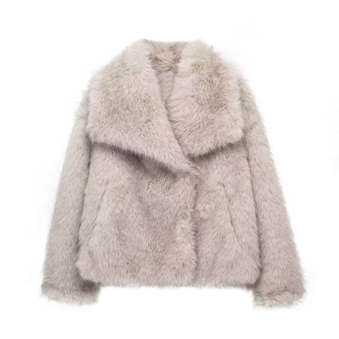 Manteau d'hiver en peluche à la mode pour femme